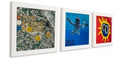 Art Vinyl Play and Display Record Flip Frame Triple Pack  - White
