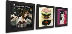 Art Vinyl Play and Display Record Flip Frame Triple Pack  - Black