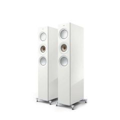 KEF Reference 3 Meta Floor Standing Speakers  - High Gloss White Champagne