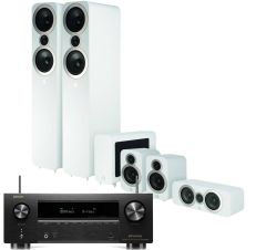 Denon AVR-X2800H 8K AV Amplifier With Q Acoustics 3050i 5.1 Cinema Pack  - White