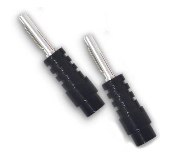 Chord Ohmic 4mm Silver Banana Plugs (Crimp Version) Each - Black