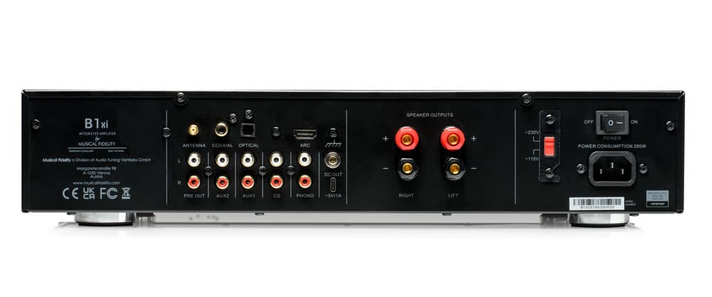 Musical Fidelity B1Xi Integrated amplifier back