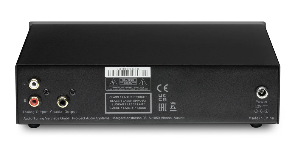 Project CD Box E CD Player in black back