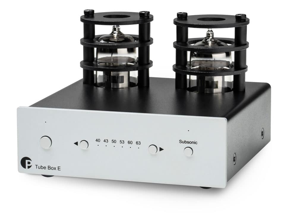 Project Tube Box E Phono Pre-Amplifier in silver