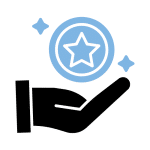 An icon to represent reward points with every purchase from HiFix