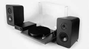 An all-in-one black starter package. Specifically the Rega System One